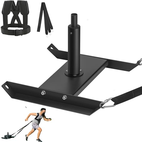 Heavy-Duty Angled Steel Weight Training Sled - Durable Workout Sled for Fitness, Athletic Strength Training & Football Speed Drills