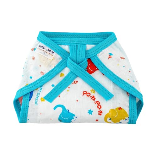 Image of Tie up Nappy For Babies, Reusable, Washable Soft Muslin Cotton Nappy /Langot for New Born Baby | Gentle on Baby Skin | Helps in Potty Training | 1-3 months | Pack of 5 | Printed