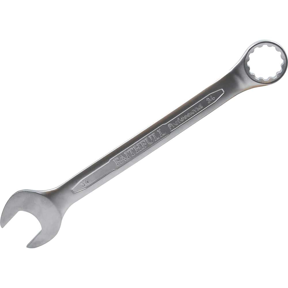 Faithfull Combination Spanner CV Satin Finish 34mm