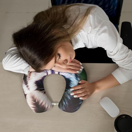 Almohada de viaje de espuma viscoelástica negra miniatura 7