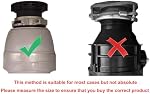 Garbage Disposal Mount Sink Flange Kit and Stopper for Waste King, Garbage Disposal Drain Assembly Kit, Rubber Flange and Drain Lock Nut for Waste King, Whirlaway Parts (114mm) Model : 1030