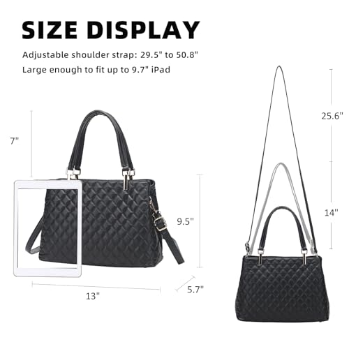 Image of Women's Purses Medium Top Handle Shoulder Hobo Tote Leather Handbag