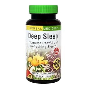 Herbs Etc. Deep Sleep Softgels – Herbal Sleep Support Supplement – Rest & Calming Support with Passionflower, Chamomile & Lemon Balm – 60 Softgels (60 Servings)