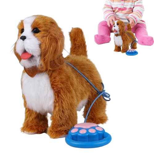 Robot Chiot en peluche réaliste : l'animal électronique qui marche et aboie pour les enfants
