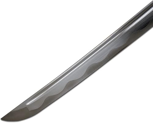 Miniatura 3 de Snake Eye Tactical Espadas katana samurái japonesas clásicas, funcionales, forjadas a mano, acero T10, espiga completa, vaina de madera con soporte