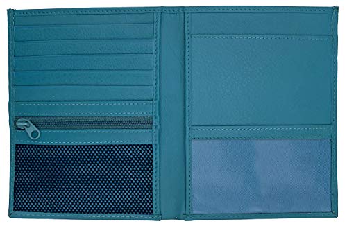 Teal Rfid Blocking Genuine Leather Travel Passport Wallet Holder #TOP8