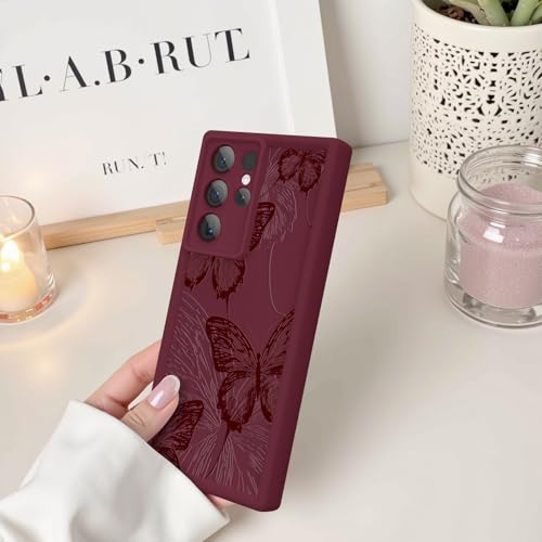 Coque Samsung S23 Ultra motif papillon rouge, le cadeau idéal pour femme