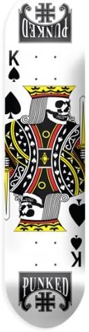 ACE of Spades Graphic Skateboard Decks, White King of Spades, 7.5"