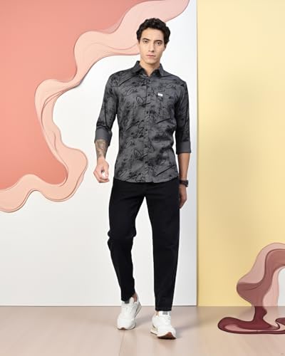 Image of Majestic Man Stylish Abstract Print Casual Shirt - Pure Cotton| Full Sleeve | Trendy & Comfortable