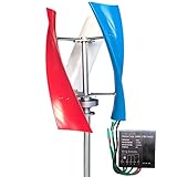 Helix Maglev Vertical Axis Wind Power Turbine Generator - 450W 24V DC, Charge Controller, 3 Blades, Home Windmill Kit for Hybrid Wind Solar System