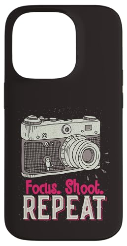 Focus Shoot Repeat Photography Photographer Camera Vintage �X�}�z�P�[�X iPhone 14 Pro �p
