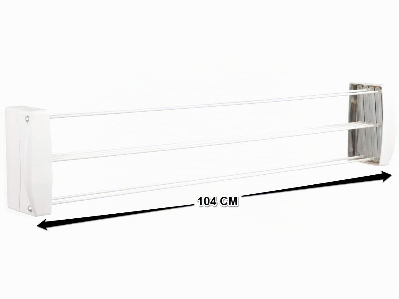 Leifheit Wandtrockner Teleclip 74 Extendable, 7,4m Trockenleine, ausziehbarer Wandtrockner, platzsparender Trockner, kompakt und robust, Wäschetrockner für die Wand, Wäschreck mit Wandmontage