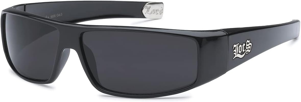 Locs 4 Pack 9035 Black Sunglasses Gangster Rapper Lowrider Cholo Mens Shades