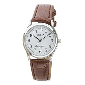 Clefer TE-AM147-BRS Men’s Watch, Analog Waterproof, Leather Strap, Brown, Watch Daily Water Resistant, Leather Strap, Casual