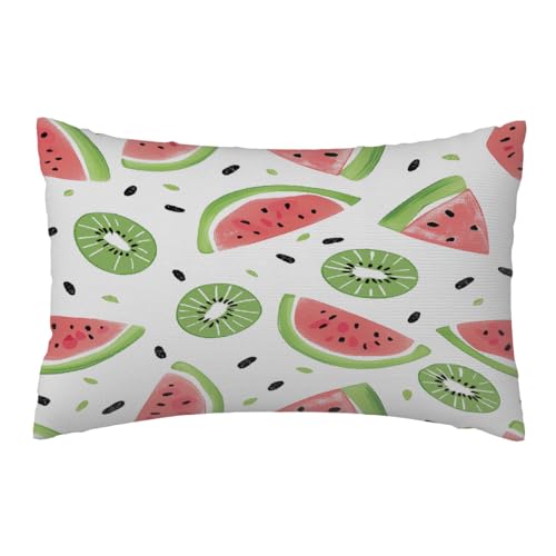 Almohada caso de sandía y kiwi throw pillow case 40x60cm rectangular 2