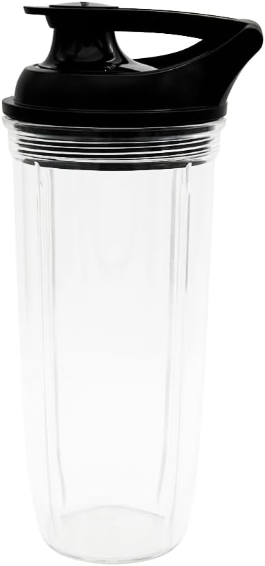 Upgrade Replacement Square Pro Extractor blade with 32oz Cup and To-Go-Lid, Compatible with Ninja Professional 1000W Blender Model: BL610 30/BL610 BRN 30/BL611C (1 cup, 32oz)