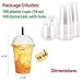 16 oz Clear Plastic Cups with Dome Lids - 100 Sets Disposable Party cups for To Go Iced Coffee Cold Drinks, Smoothie, Bubble Boba Tea, Juice, Parfait, Frappuccino, Milkshake. Nice Sealing Fruit Cup