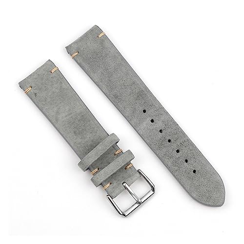 Bracelet de montre vintage cuir suédé EDVTK35 velours fait main 18mm 20mm 22mm 24mm