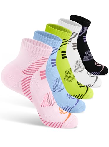 Image of Trusiel Women Ankle Compression Athletic Running Socks No Show Low Cut 5 Pairs