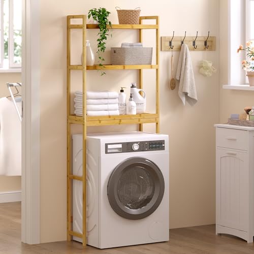 EUGAD Estantería Baño Bambú con 3 Estantes