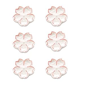 Choold Kirschblüte Keramik Essstäbchenablage, 6er Weiß