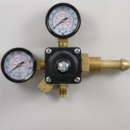 Regulador dual de alta presión del indicador del cilindro de gas del nitrógeno con la válvula de retención para los sistemas caseros del barril del
