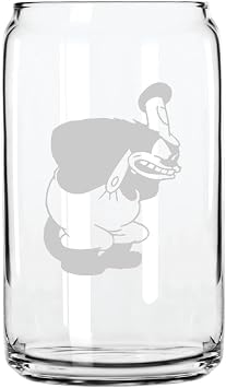 Steamboat Willie Peg Leg Pete Steamboat Willie Personalized Custom Etched 16oz Can Glass