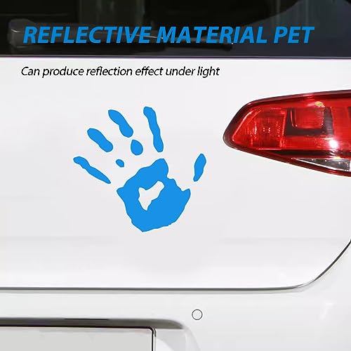 Image of gunhunt 2 Pcs Wave Stickers, Automobile Wave Activity Auto Waving Hand Stickers, Car Decoration for Rearview Mirror Left Right, Compatible with Most Car Models Mirror Decorative Sticker (Blue)