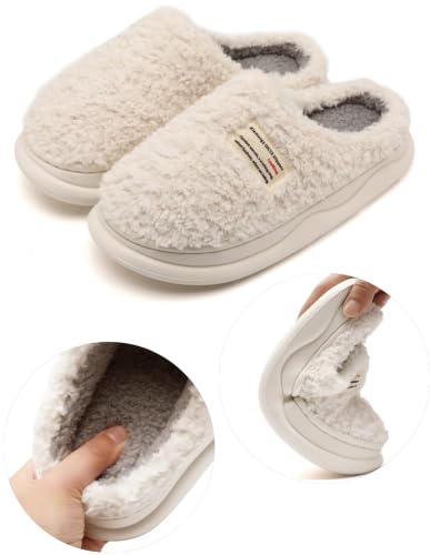 Image of Slippers for Women Men, Memory Foam Slippers for Women, Soft Thick Fuzzy Bedroom House Shoes Indoor Outdoor