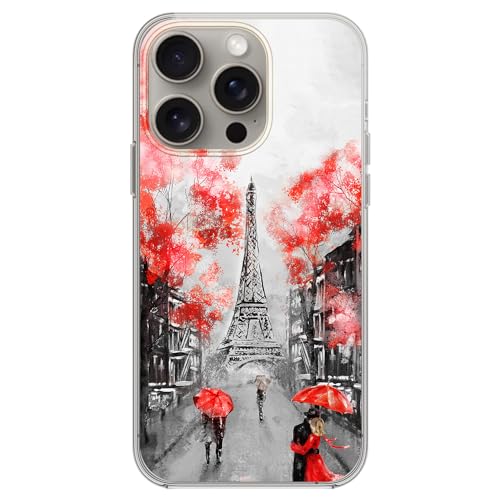 Coque iPhone 15 Pro transparente Pretty Paris idée cadeau anniversaire