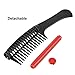 Leinuosen 3 Packs Hair Comb with Roller, Detangling Comb with Roller Integrated Anti Splicing for Salon Barber Hair Dye(Red)