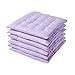 HOMESCAPES Lot de 6 galettes de chaises matelassées 40 x 40 cm Lilas
