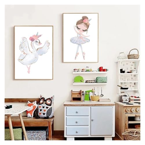 Décoration Enfants Toile Ballerine Résistante et sans Reflets - 4