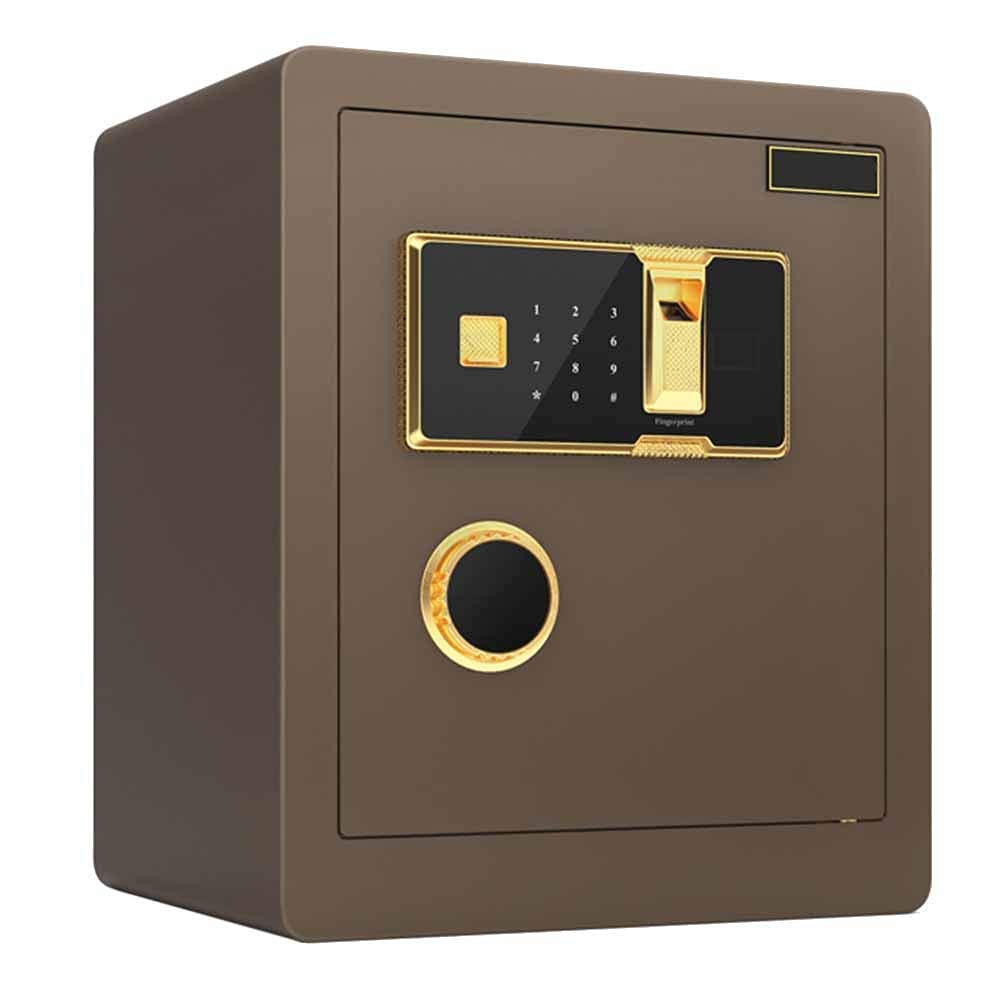 CLSDRZC Seguridad, Seguridad [Combinación Digital] Capacidad Muy Grande para almacenar Objetos de Valor para Documentos de identificación, Documentos A4, computadoras portátiles, marrón