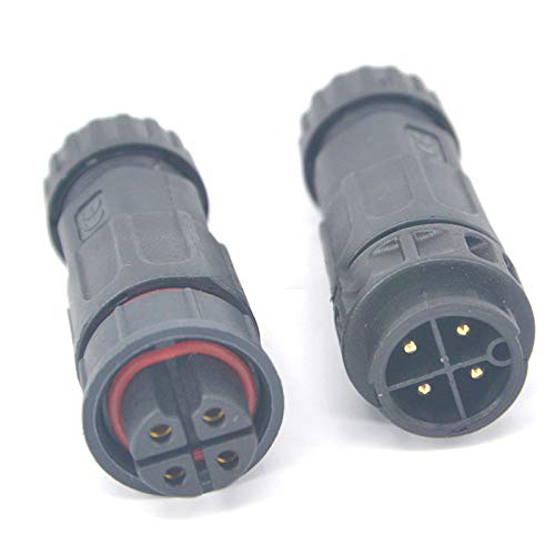 10 Pieces M19 4 Pin Waterproof Connector Adapter Male Female Led Light Lamp IP68 Electrical Connector 4pin Wire Contacts Adapter