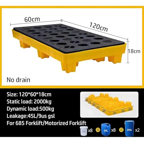 Plateforme de rétention modulaire contre les fuites de liquides sur palettes - 3