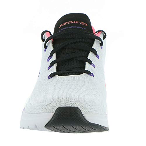 Skechers Women's Ultra Groove Pure Vision Sneaker, White/Multi, 7.5 M US
