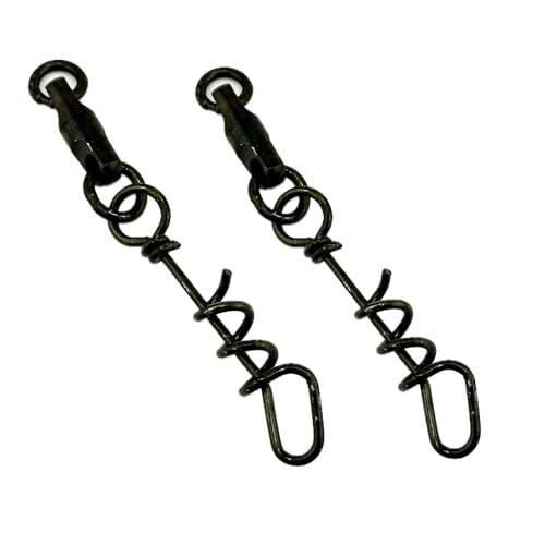Lobo Lures 1000lb Quick Release Big Game Marlin Fishing Heavy Duty Ball Bearing Dredge Corkscrew Swivel (Two Pack)