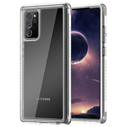 Samsung Galaxy Note 20 Ultra Case, Built-in Screen Protector 360°Full Body Clear Cover Shockproof Anti-Scratch Rugged Bumper Case for Samsung Note 20 Ultra (6.9inch)