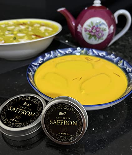 Binz Saffron, Superior Red Saffron Threads, Super Negin Premium Grade Saffron Spice For Paella, Tea's, And Culinary Use. Non-Gmo Saffron From Our Farm To Your Kitchen(3 Grams) #TOP7