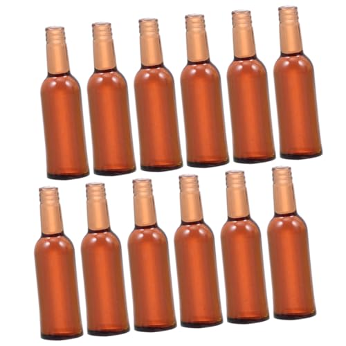 HAPINARY 18個 ミニチュアビールボトル ドールハウス用ミニ酒瓶模型 ワインボトルおもちゃ付き ミニハウス装飾用 軽量で滑らかな表面 キッチ
