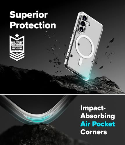 Image of Ringke Fusion for Samsung Galaxy S26 Case Back Cover [Compatible with MagSafe] [Anti-Fingerprint Velvet Coating] Slim Translucent Shockproof Bumper Protective - Magnetic Matte Clear