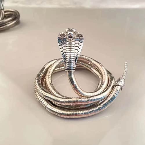 Blindery Punk Snake Necklace Multi-Purpose Choker  Adjustable Snake Bracelet For Halloween Party (Silver -2) #TOP5
