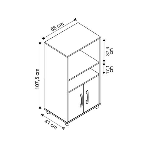 Balcão Para Cozinha 2 Portas 2 Nichos Nova Mobile