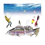 hoehew Robotic Fishing Lure, 2025 Upgraded Electric Swimming Lure, Multi Jointed Swimbaits Hard Lures Fishing Tackle for Freshwater & Saltwater (#01)