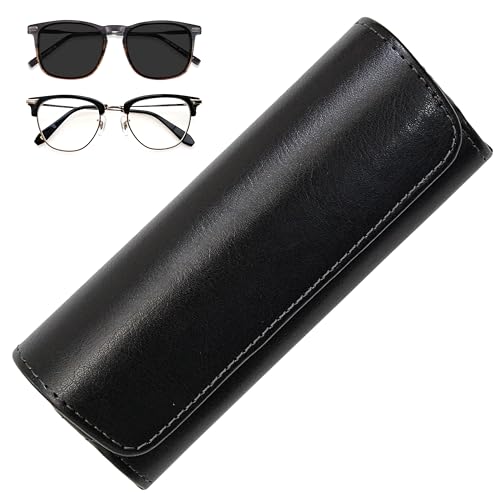 Image of Orsus Reading Glasses Hard Case, Premium PU Leather Horizontal Eyeglass Holder with Magnetic Closure for Women and Men