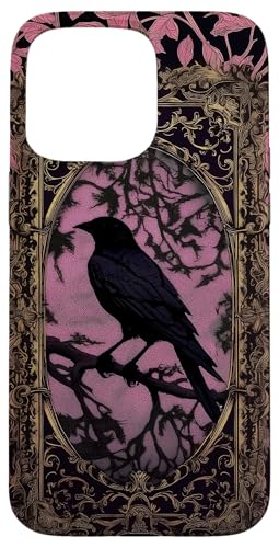 Black Crow Raven Bird �S�X �S�V�b�N �E�B�b�` �p�[�v�� �X�}�z�P�[�X iPhone 15 Pro Max �p