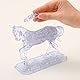 Crystal Puzzle | 3D Pferd | Transparentes Design | 100 Teile | Bausatz für Kinder und Erwachsene | HCM Kinzel