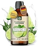NORDHOLZ® Saunaaufguss BIO [NATURREINE ÄTHERISCHE BIO-ÖLE] Sauna Aufgussmittel #12 Harmonie 100ml Limette - Sauna Aufguss aus Franken - Saunaduft
