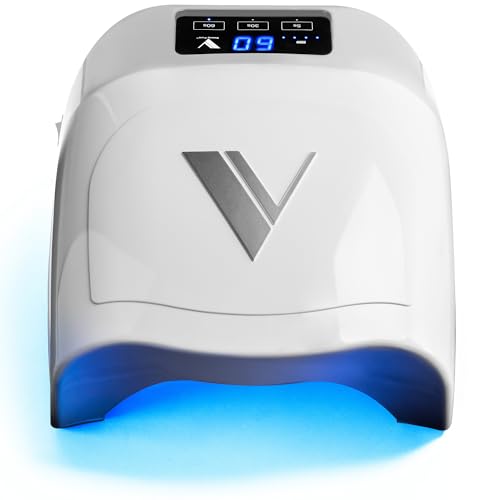 V Beauty Pure Cordless UV Nail Lamp (White) - 36W Portable UV Light for Gel Nails with Multiple Timer Settings - LED Curing Light Nail Polish Dryer for Professional Nail Art, Salon & Home DIY